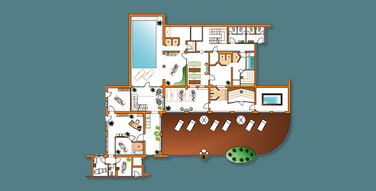 Glashotel Wellness Skizze 02